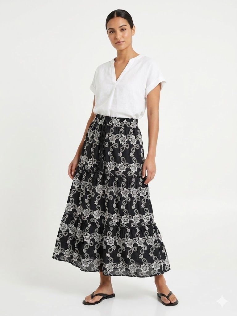 Tiered Maxi Skirt